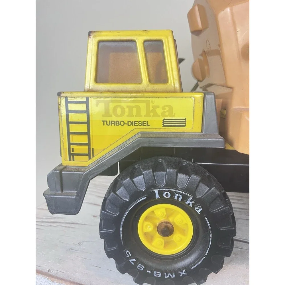 Vintage 1980s Tonka Cement Mixer Truck Turbo Diesel XMB-975 Pressed Steel